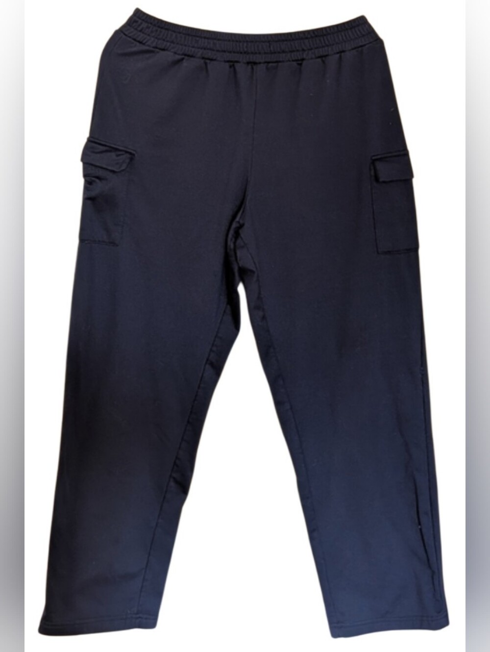 Ladies Dark Navy Cargo Joggers with Elastic Waist. Cropped. #157